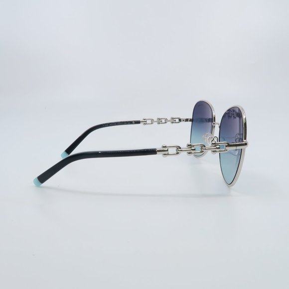 Tiffany & Co. TF 3086 6001/96 57mm Silver-Azure Gradient Blue New Sunglasses. - Picture 7 of 11